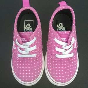 pink and white toddler vans